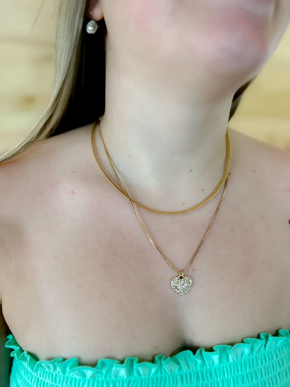 Double Layer Herringbone Necklace